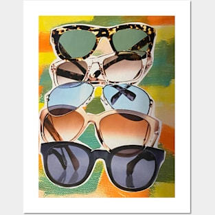 Sunglass Art Collage Posters and Art